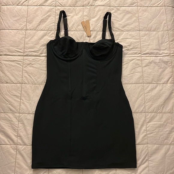 cotton corset skims dress Woven Shine Corset Mini Dress